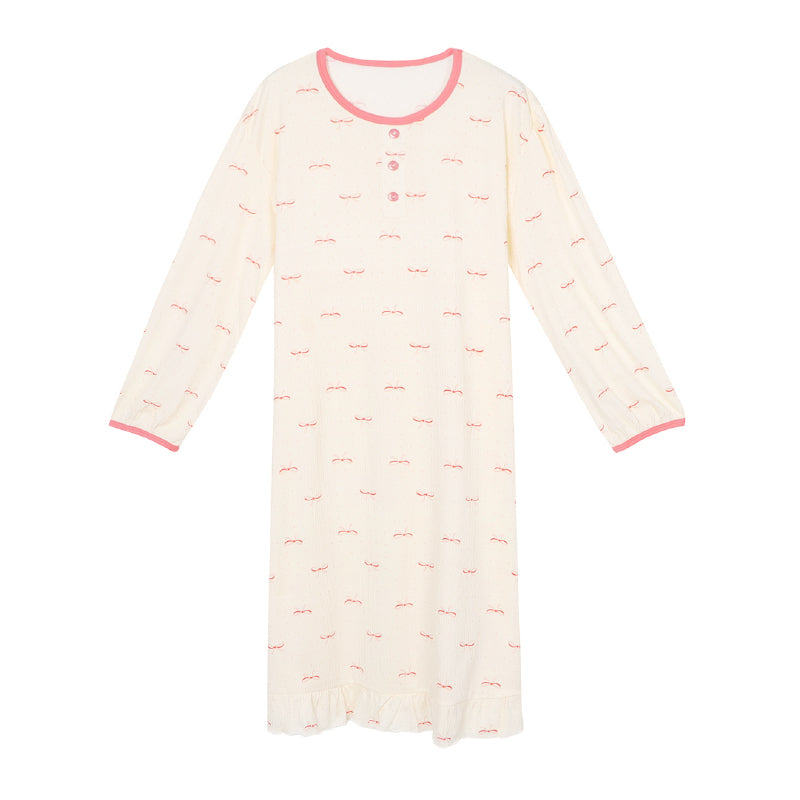 2type ribbon pink piping roomwear