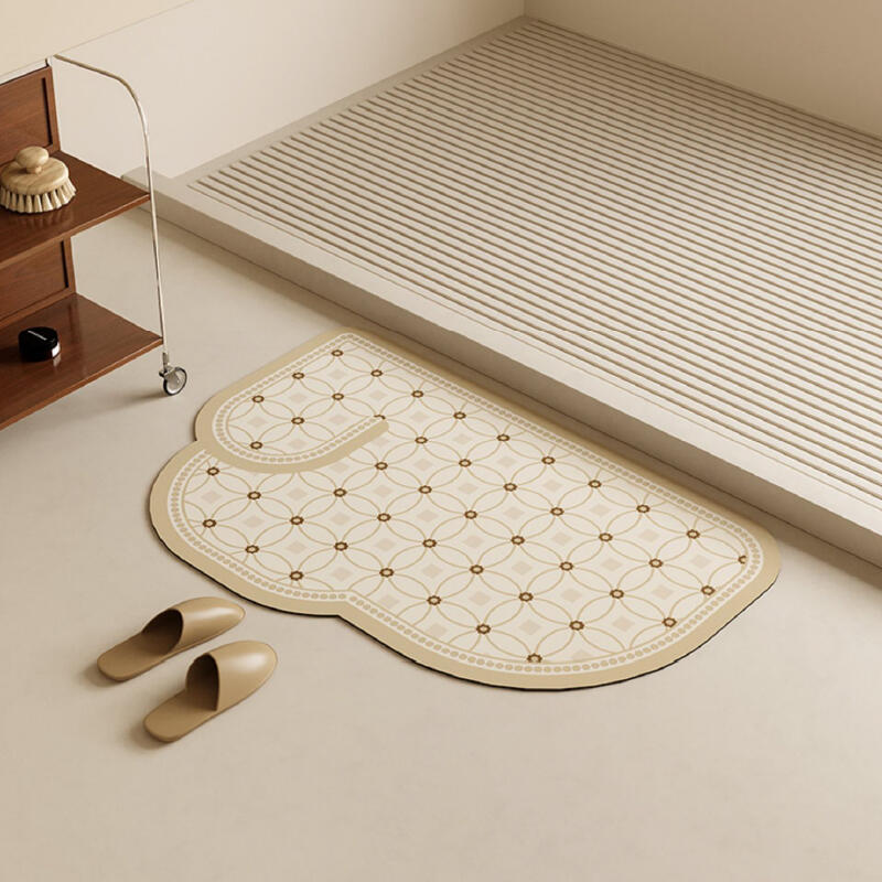 french style tile bath mat