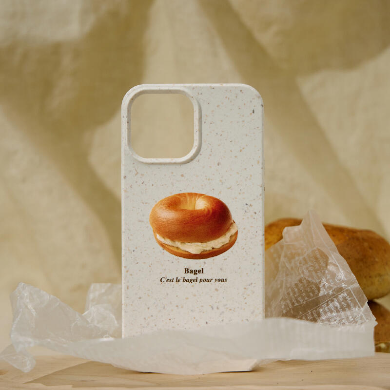 bagel latte natural iPhone case