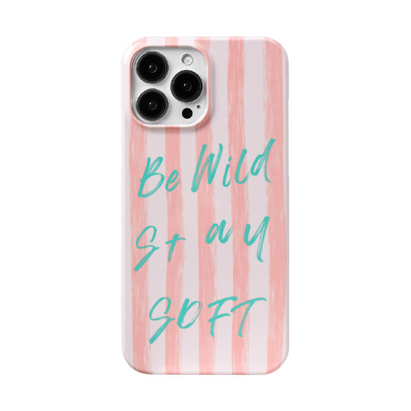 pink stripe logo iPhone case