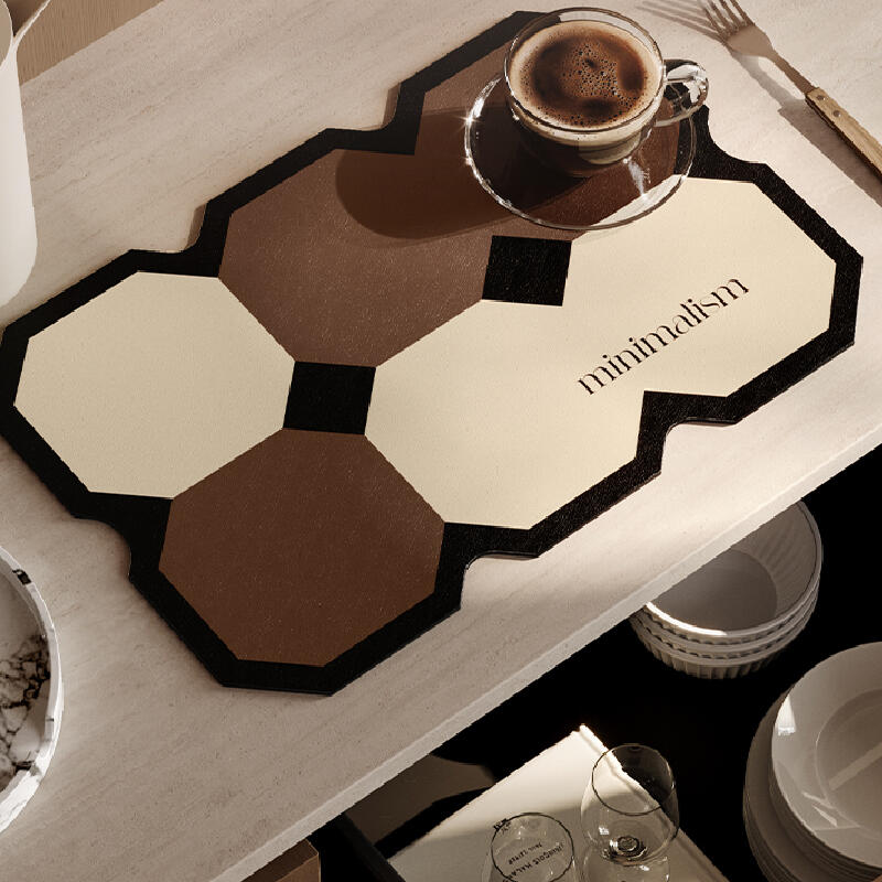 square minimalism brick sink mat