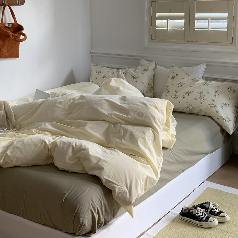 7design natural floral bedlinen set