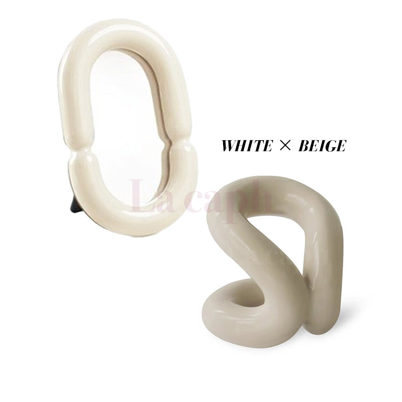 ceramic brush stand & miror (3colors)