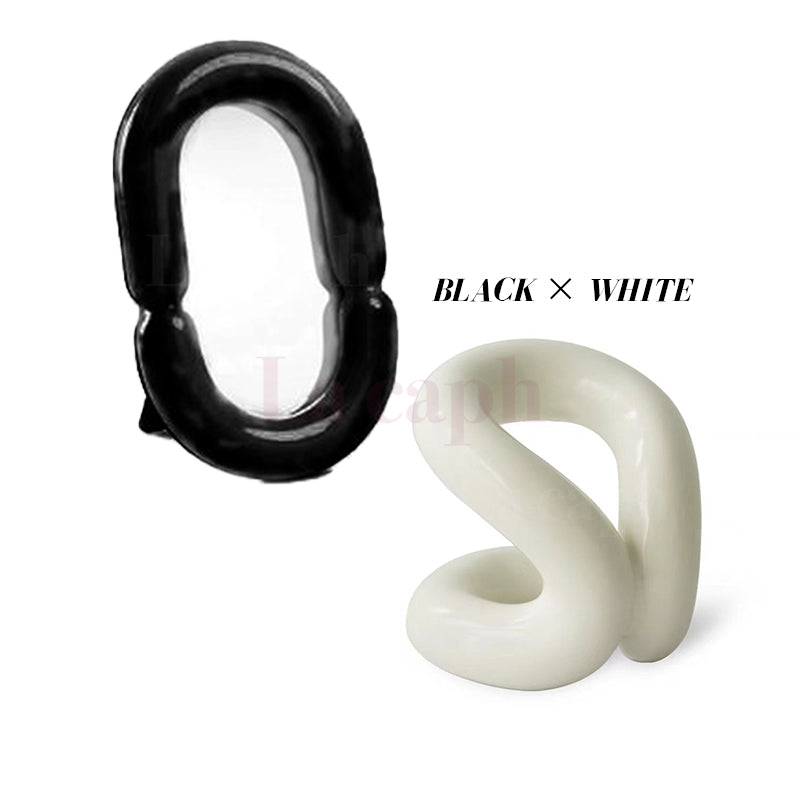 ceramic brush stand & miror (3colors)