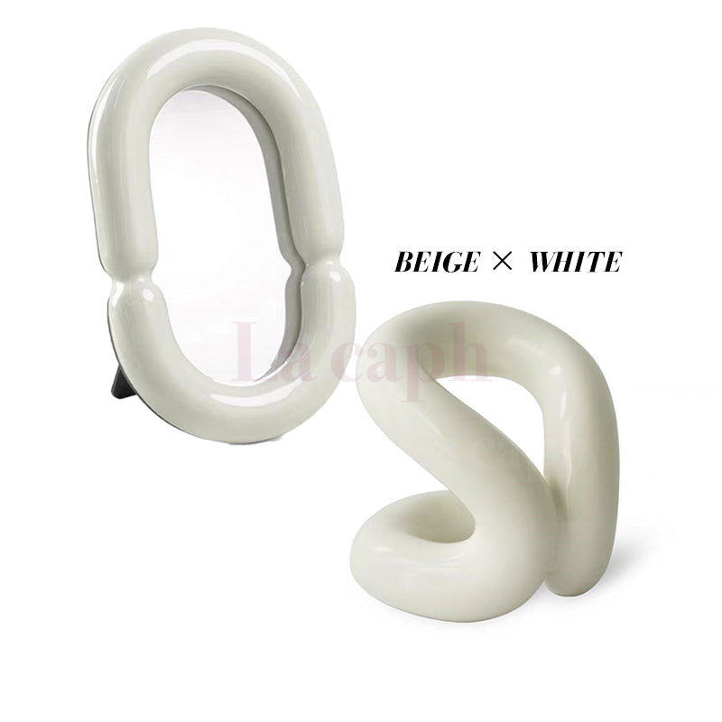ceramic brush stand & miror (3colors)