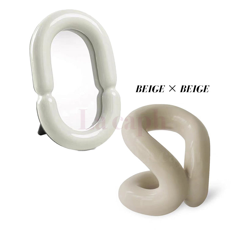 ceramic brush stand & miror (3colors)