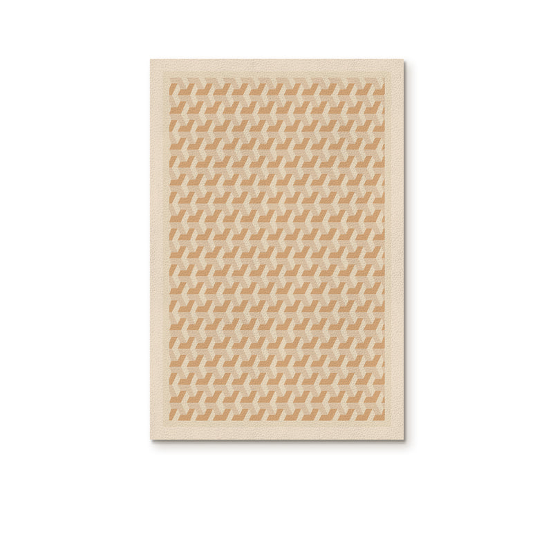 6design cream geometric pattern door mat