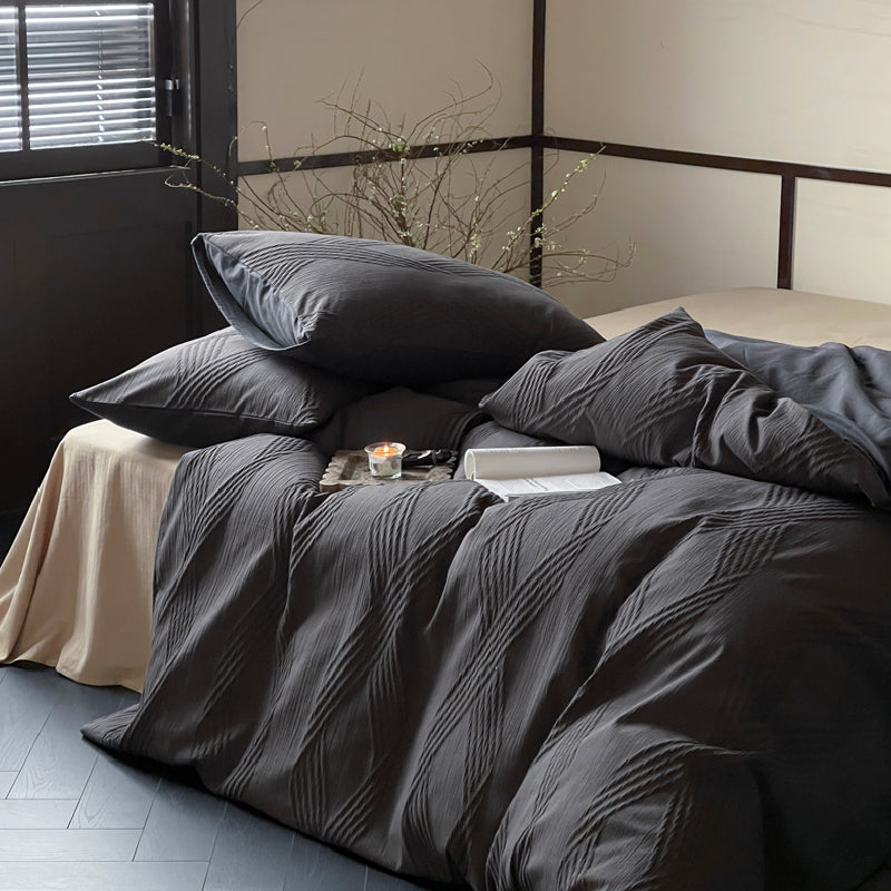 5color simple jacquard bedlinen set