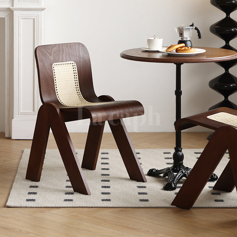 antique rattan wood chair(4colors)