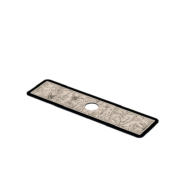 monotone floral girly bathroom coaster