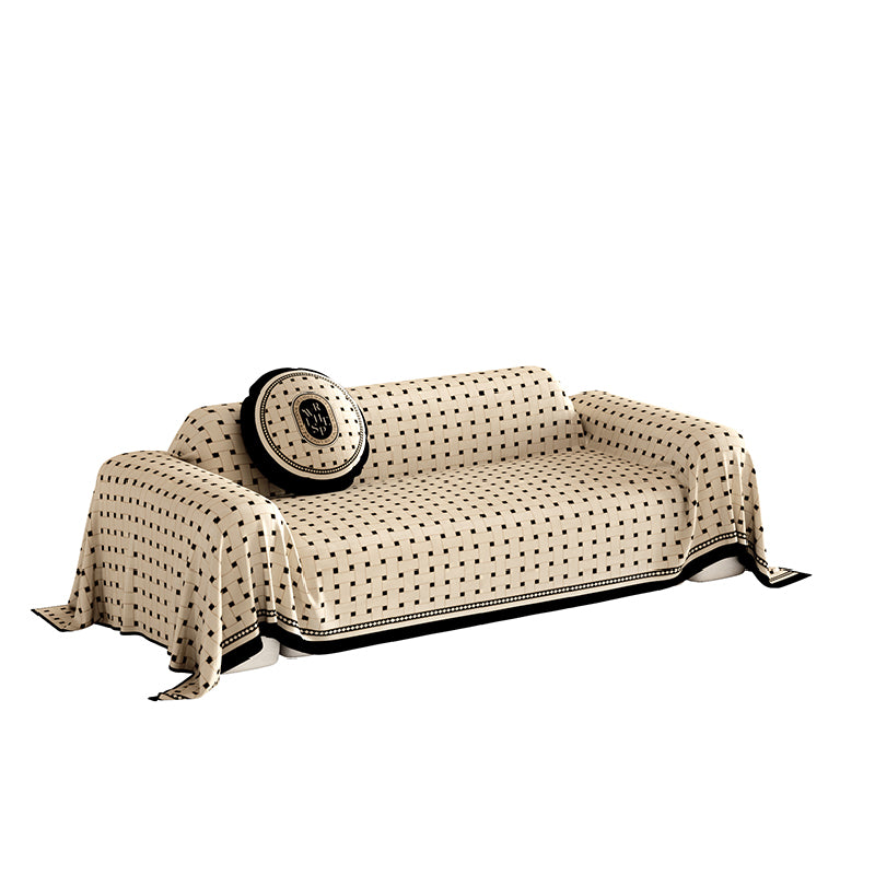 BROWN RETRO TILE SOFA COVER