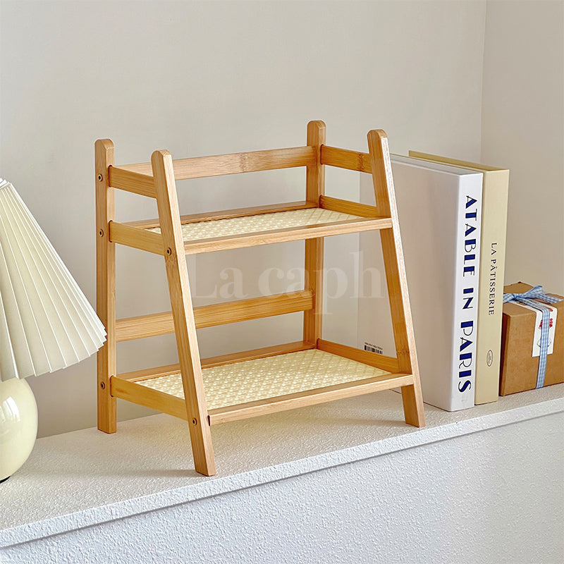 natural rattan storage rack