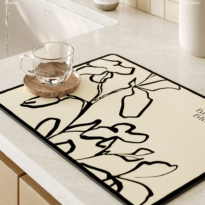 becomes bright nile flower sink mat
