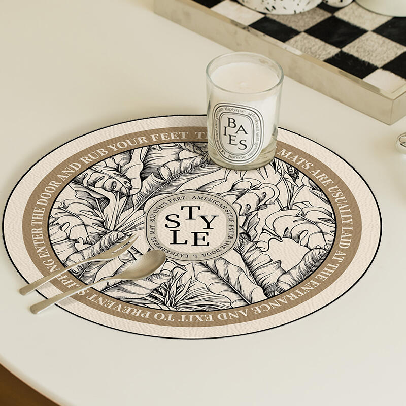 4design floral round sink mat