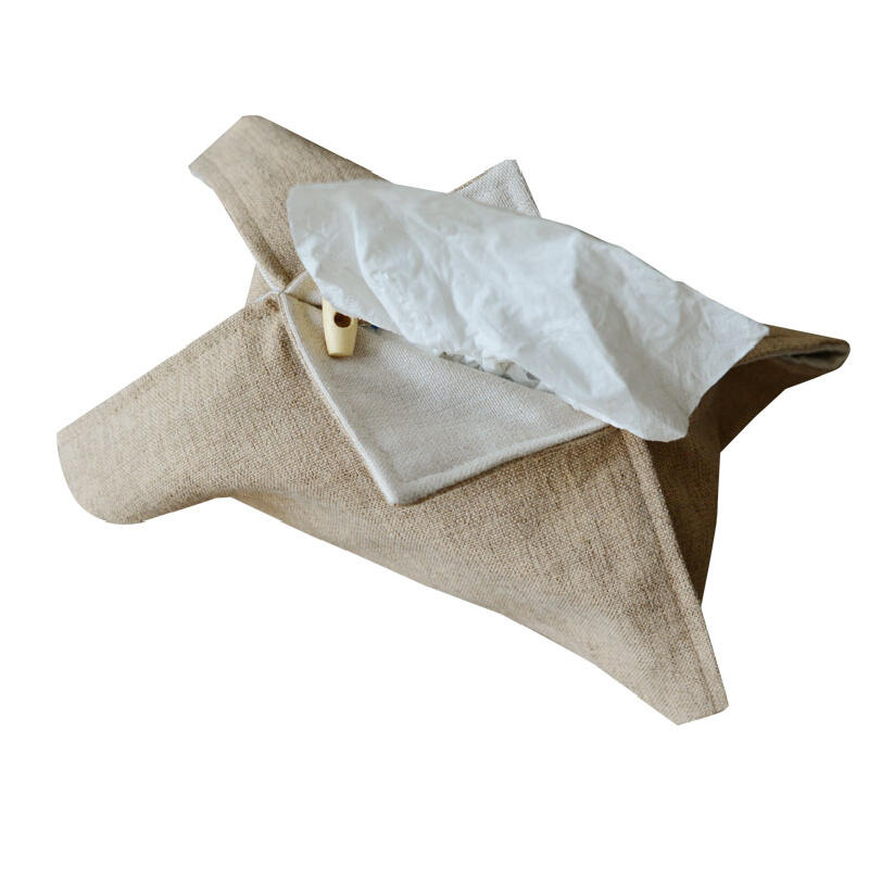 6color simple linen tissue case
