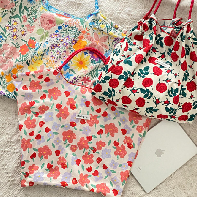 3design vivid floral tote bag