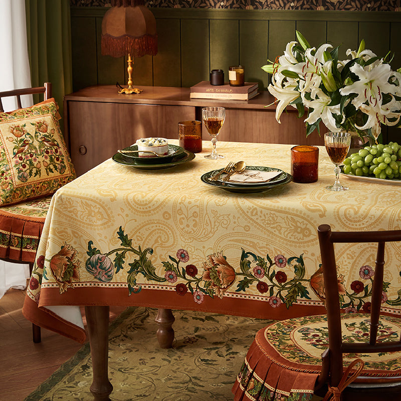 American retro elegant table cloth