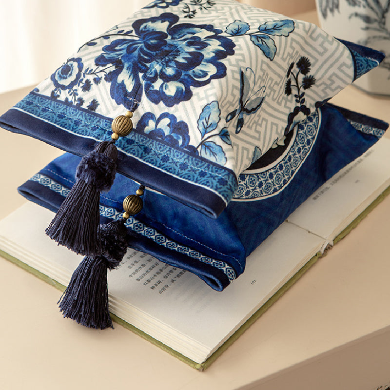 2design blue flower elegance tissue case