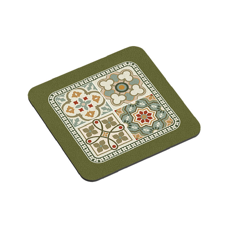 elegant geometric pattern bathroom coaster
