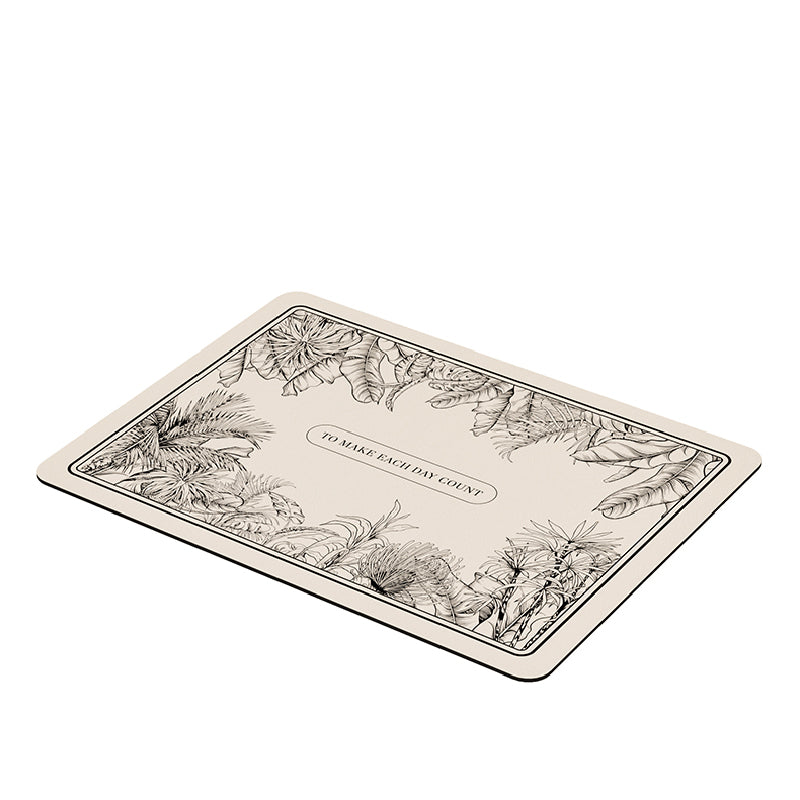 monotone floral girly bathroom coaster