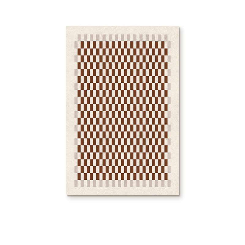 6design cream geometric pattern door mat