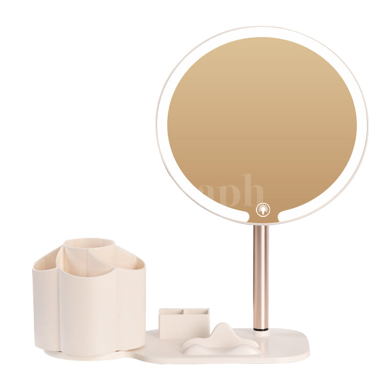 LED makeup mirror with storage (3types)