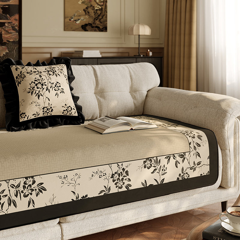 2design monotone floral sofa cover