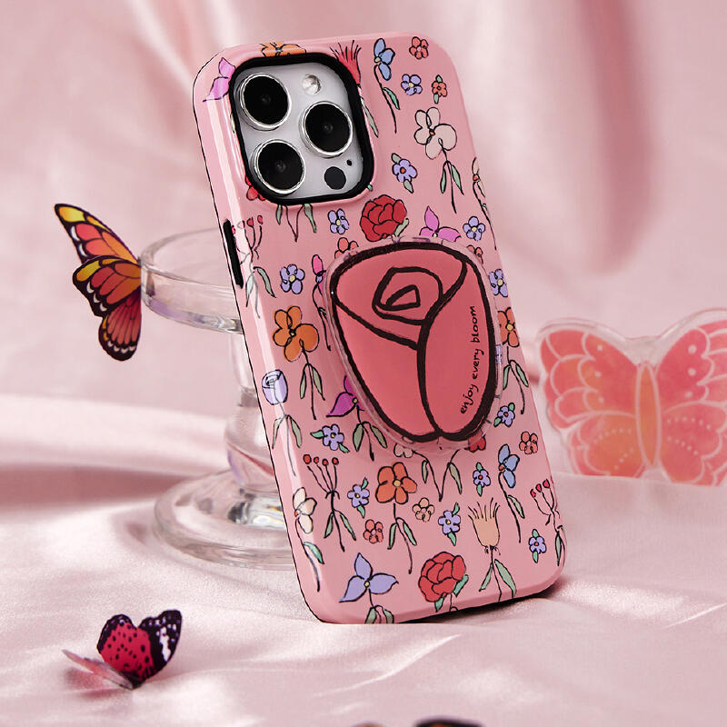 pink poo butterfly iPhone case