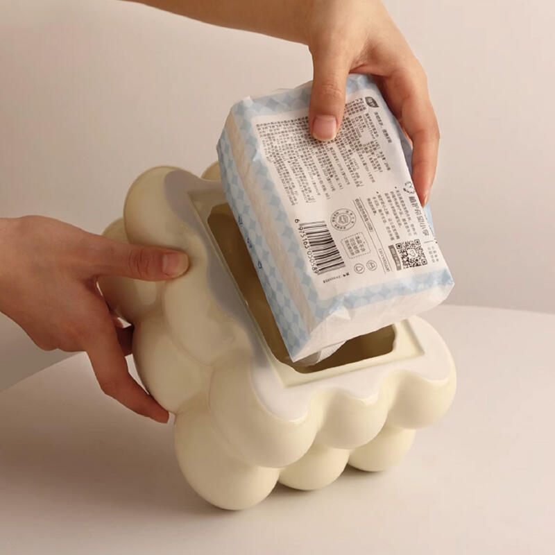 3color fluffy ceramic tissue case