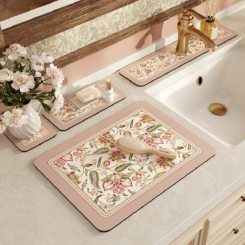 elegant flower bathroom coaster