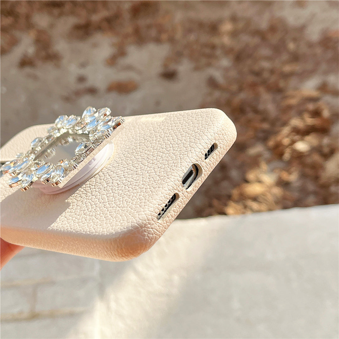 Jeweled Elegance Mirror & Grip iPhone Case