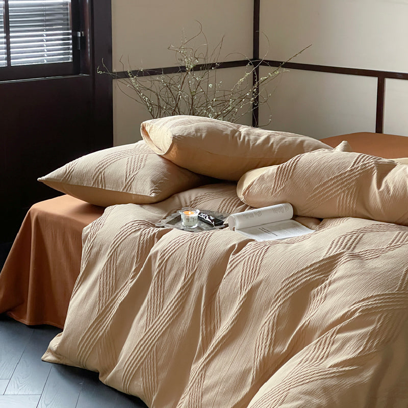 5color simple jacquard bedlinen set