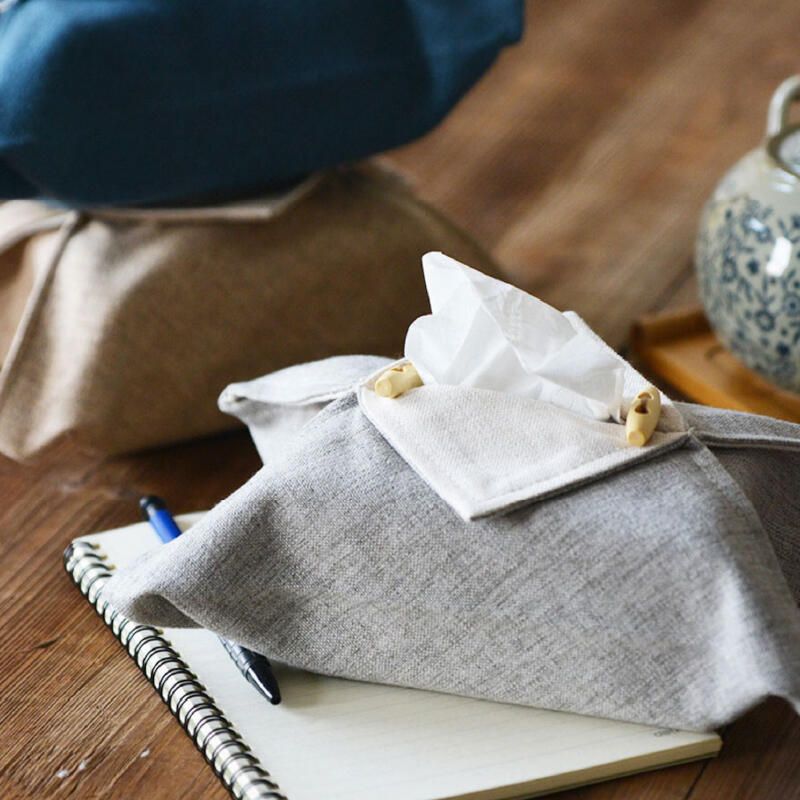 6color simple linen tissue case