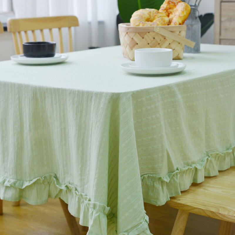 4color girly frill cotton table cloth