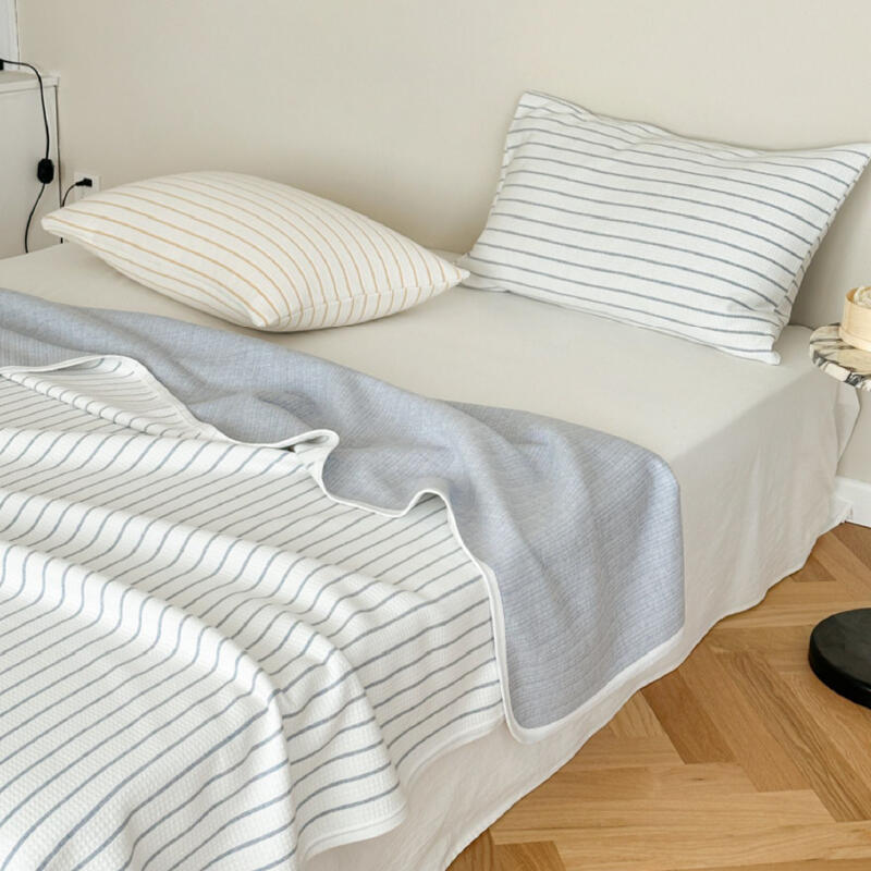 3color casual stripe summer quilt