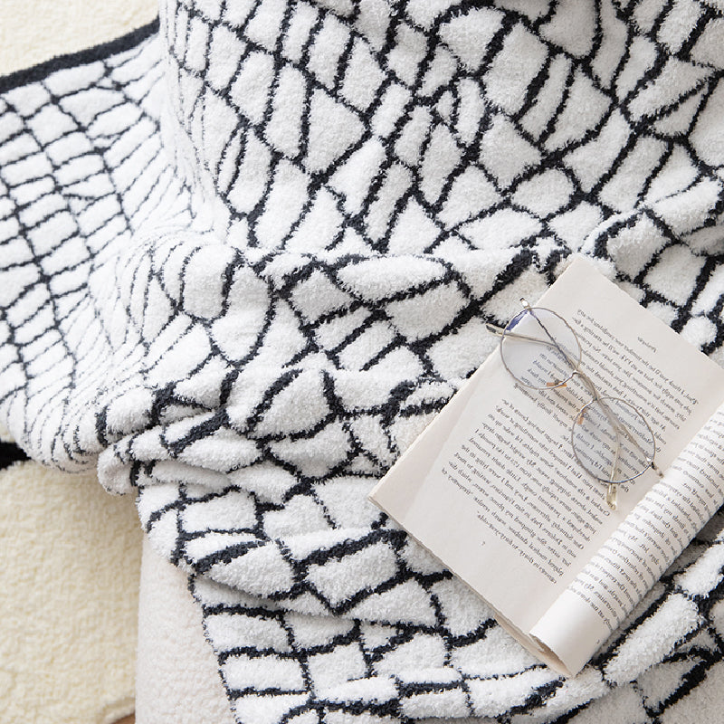 3color pastel block blanket