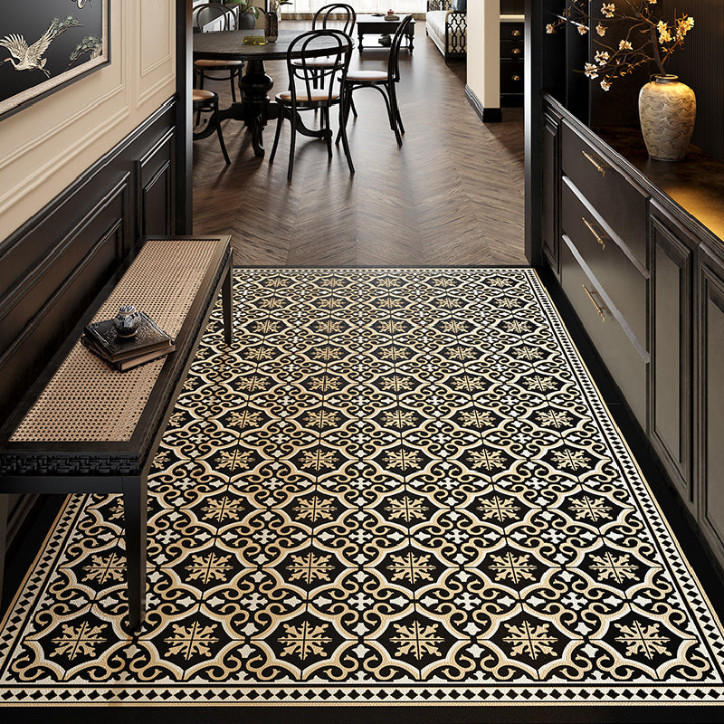 2design black morocco tile door mat