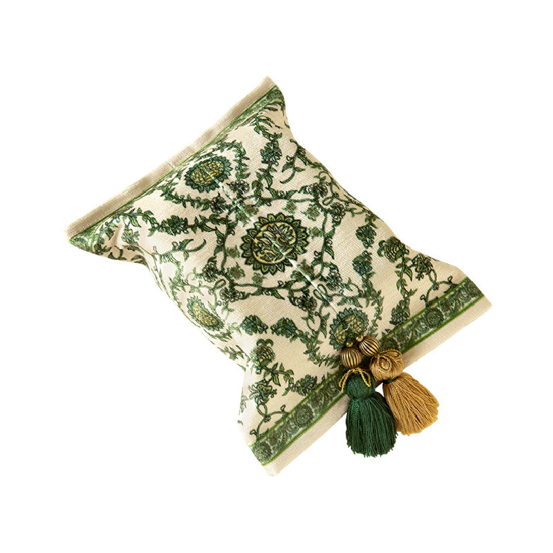 green ethnic vintage tissue case