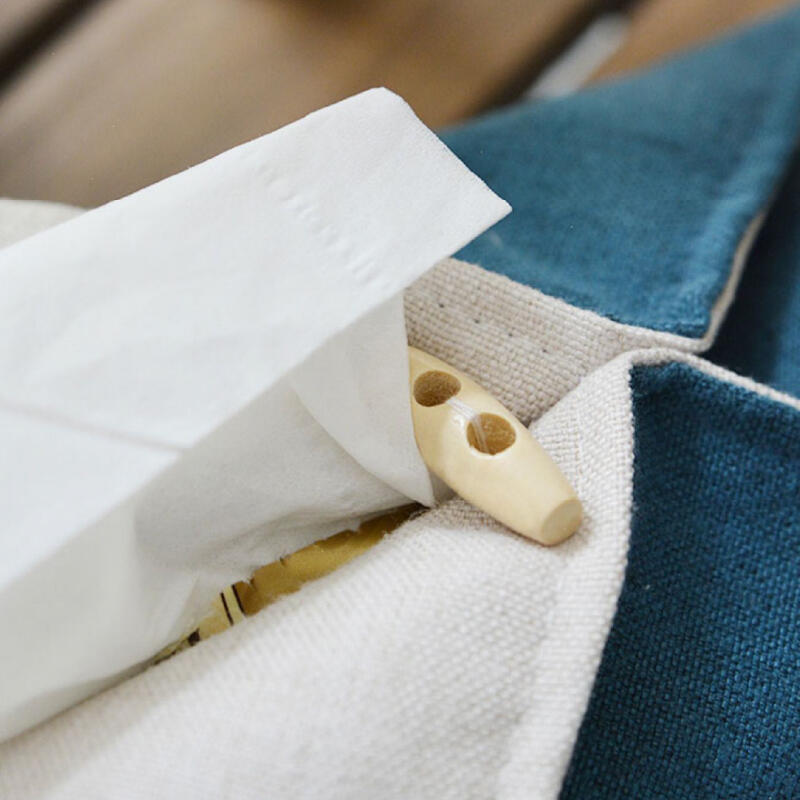 6color simple linen tissue case