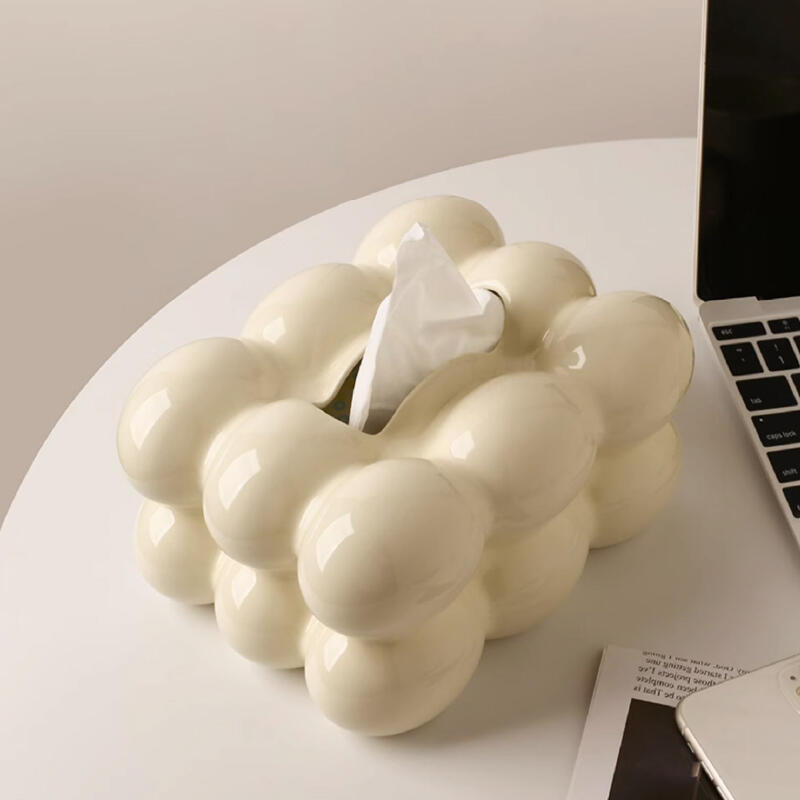 3color fluffy ceramic tissue case