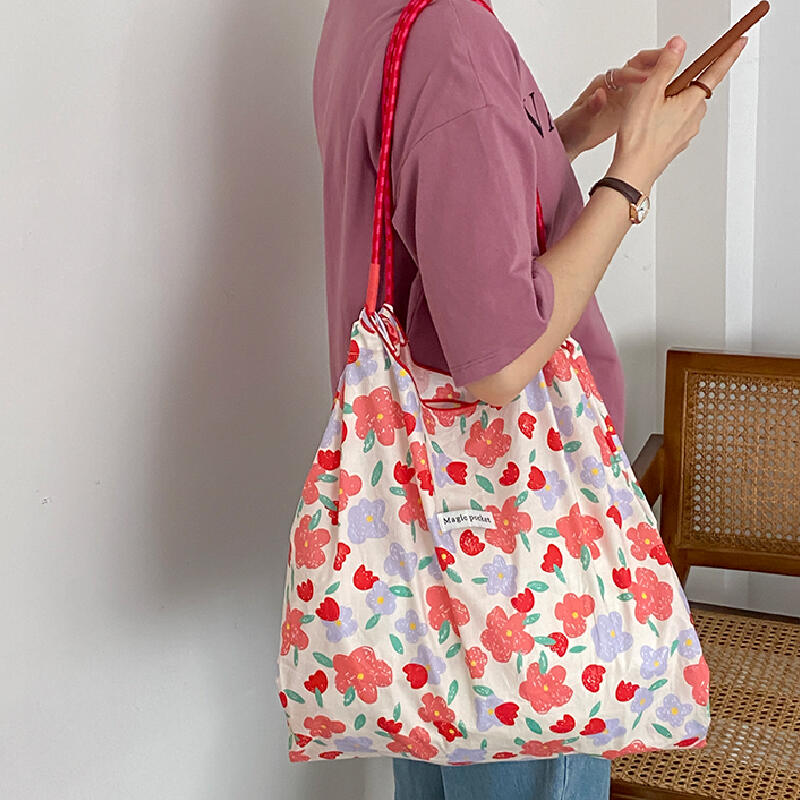 3design vivid floral tote bag