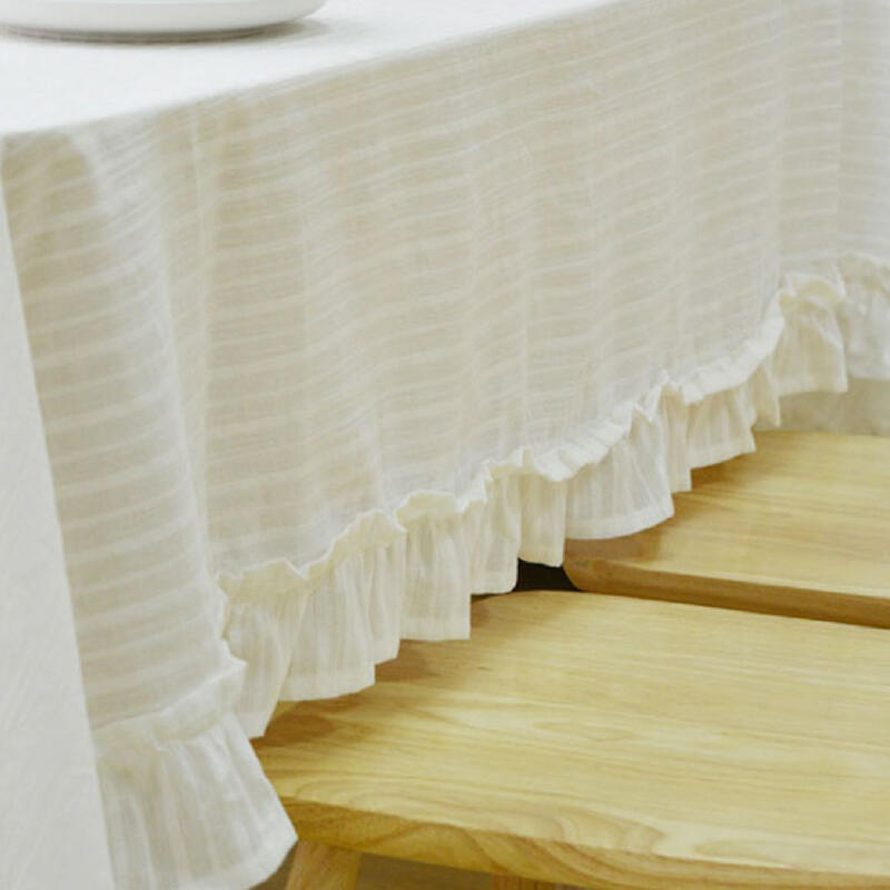 4color girly frill cotton table cloth