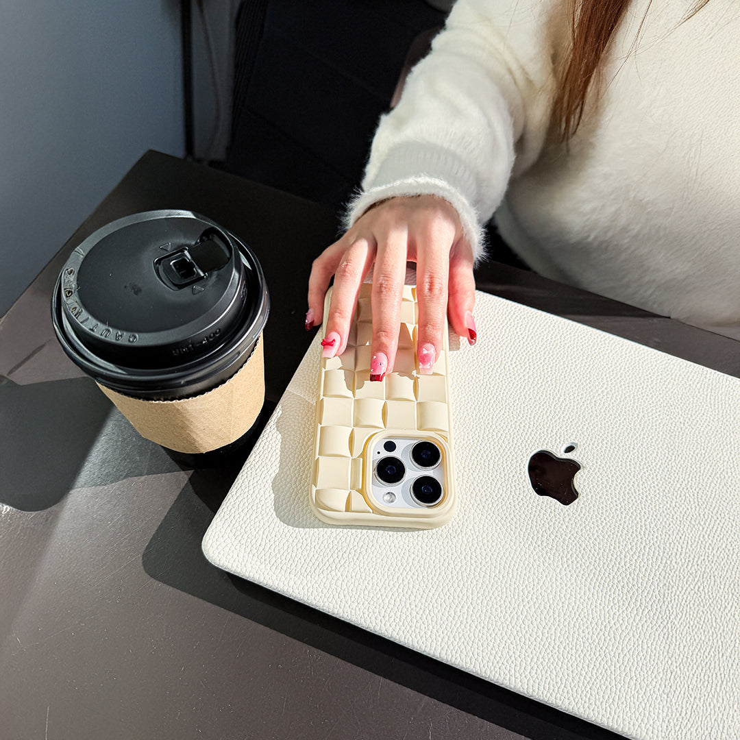 Waffle Grid Soft iPhone Case
