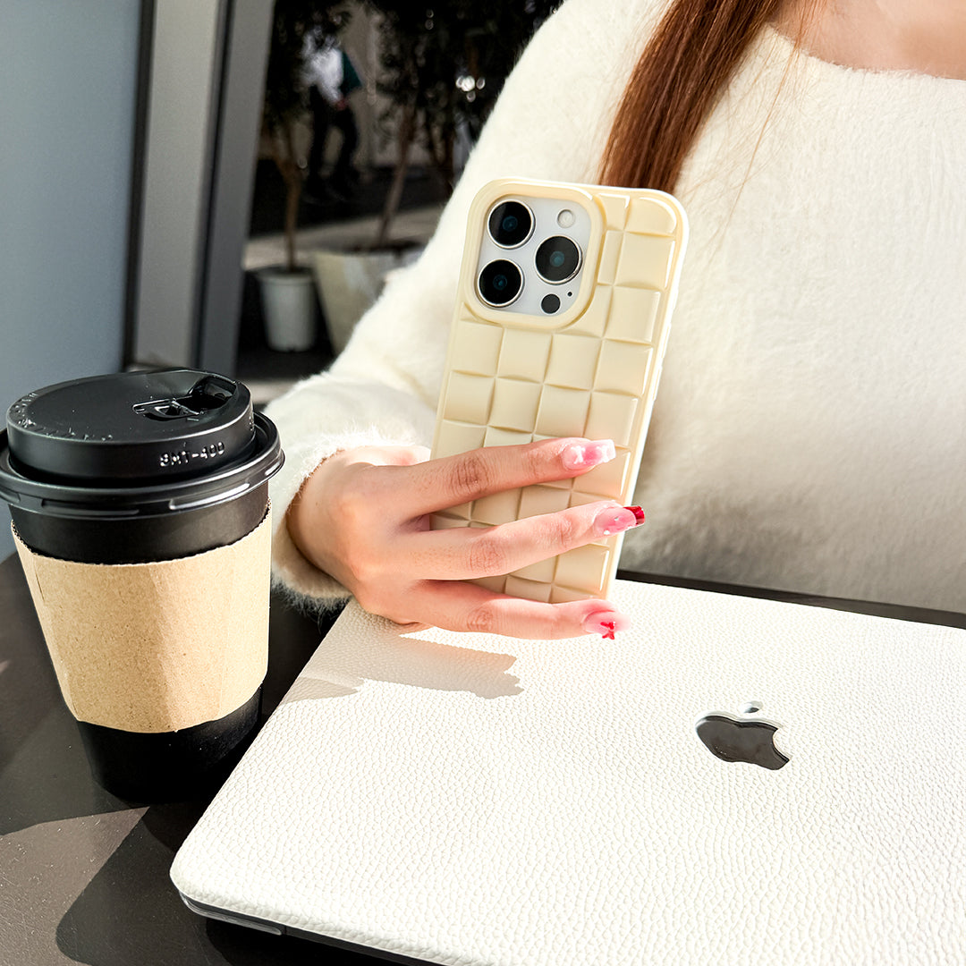 Waffle Grid Soft iPhone Case