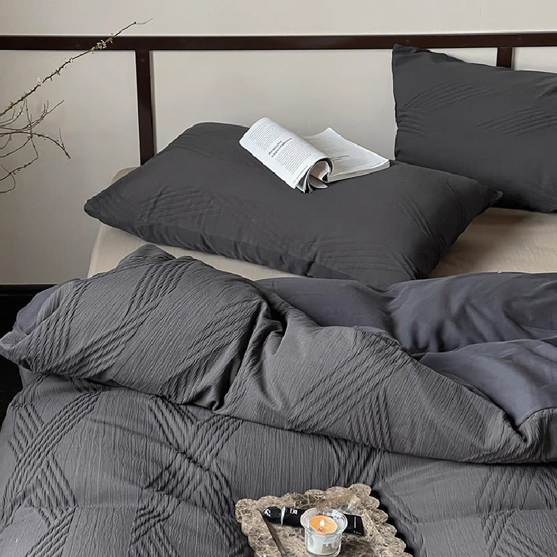 5color simple jacquard bedlinen set