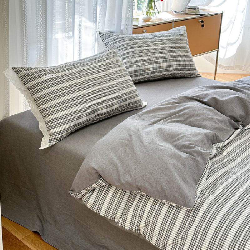 4color pastel color stripe bedlinen set