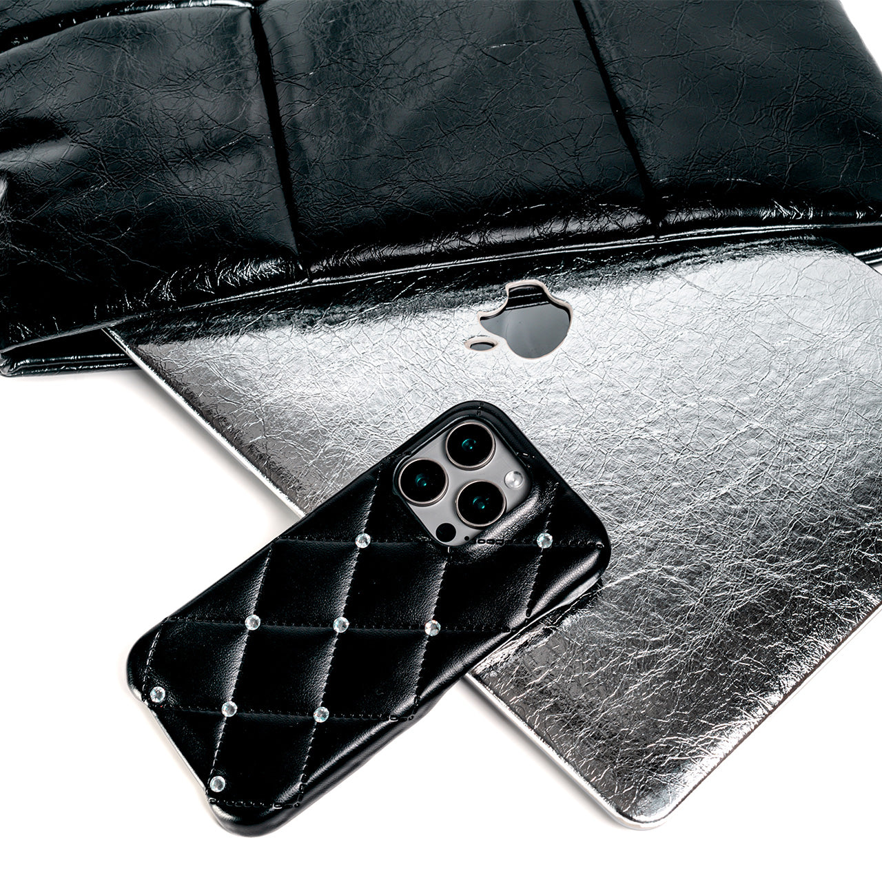 metallic black PC Clutch