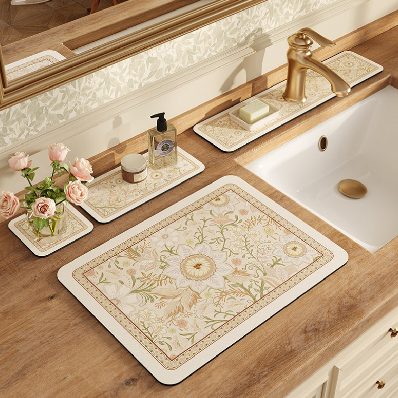elegant flower bathroom coaster