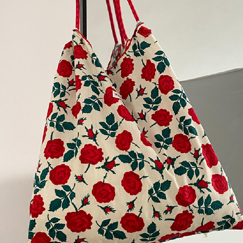 3design vivid floral tote bag