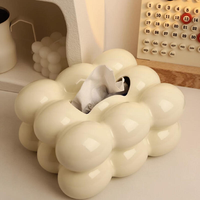 3color fluffy ceramic tissue case